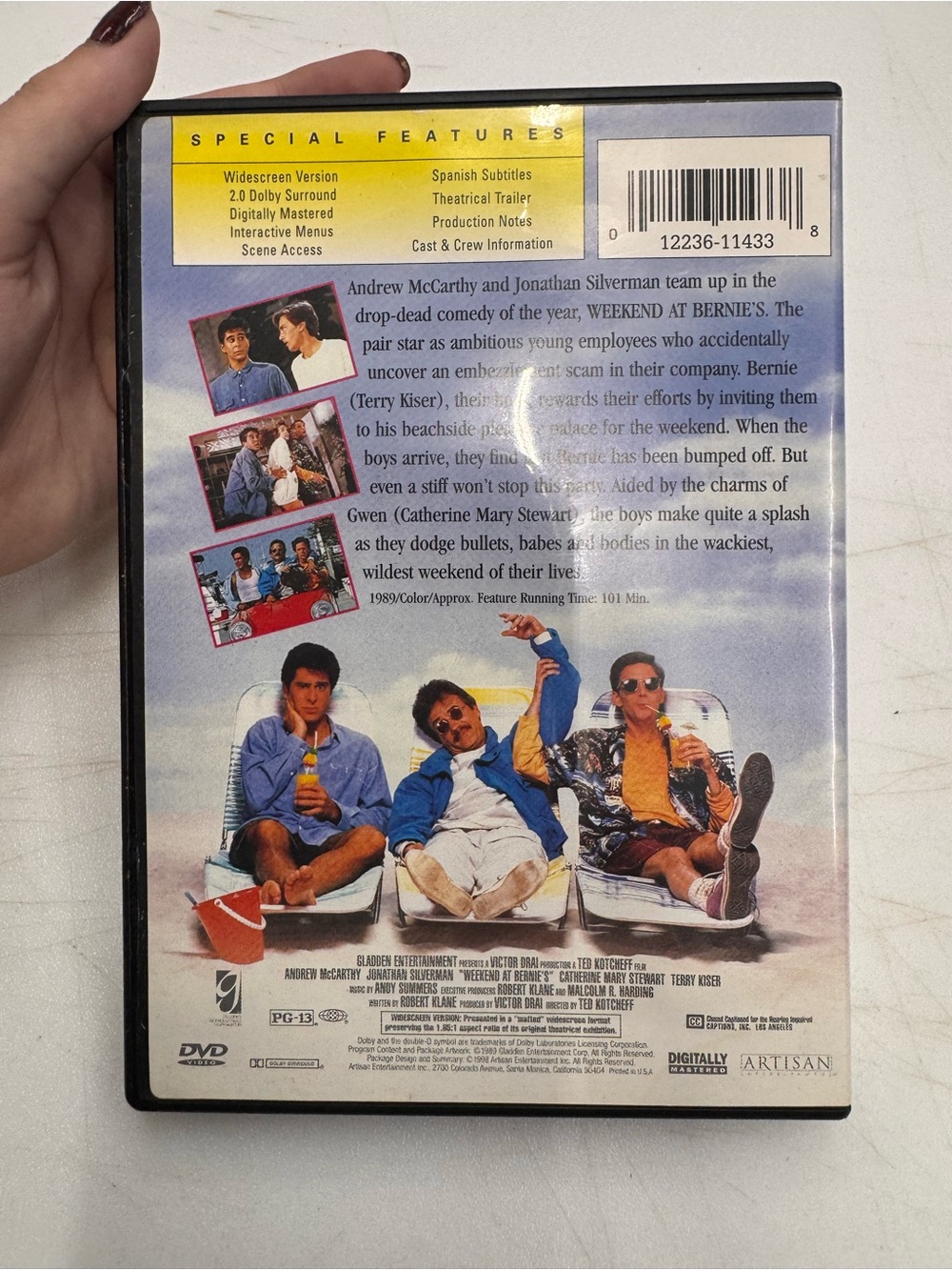 Weekend at Bernie's (DVD, 1989) Andrew McCarthy Tested - Picture 2 of 3